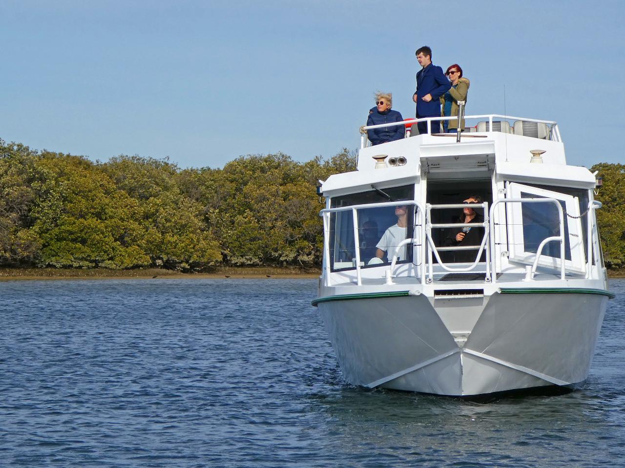 Guests enjoying a private Port Adelaide cruise