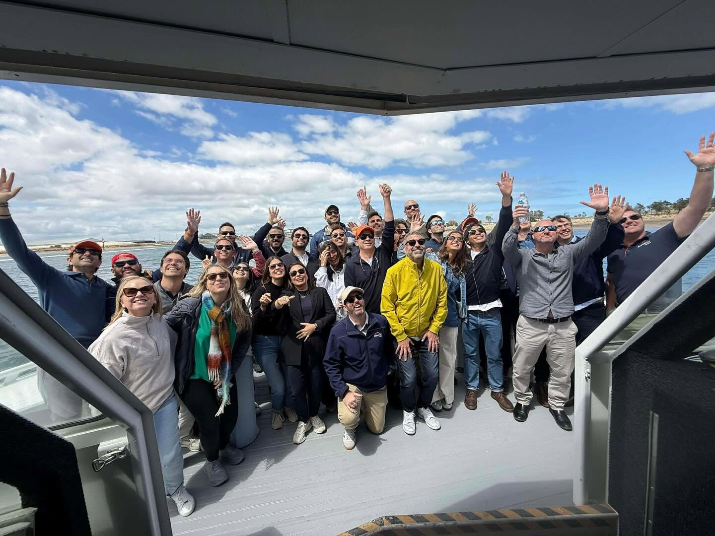Corporate team enjoying a private Port River Cruises charter in Adelaide