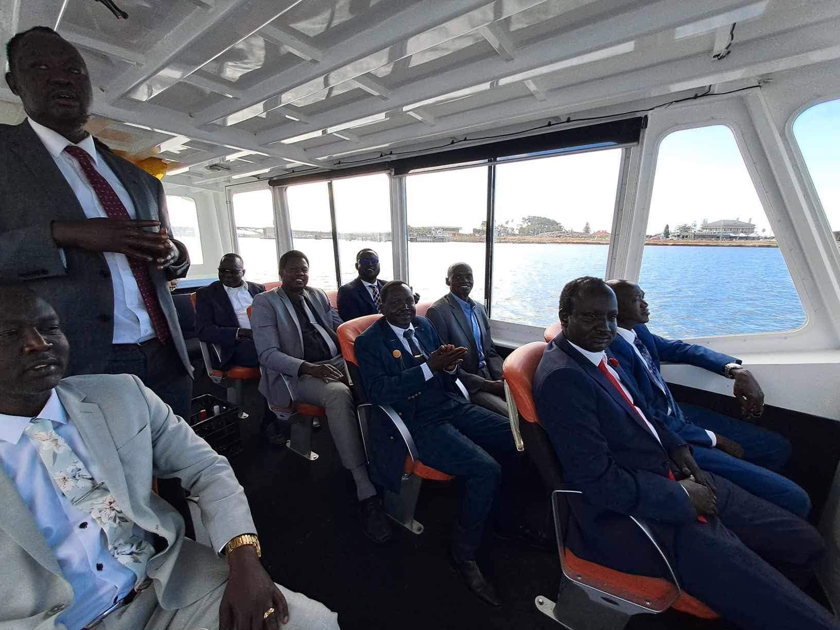 Colleagues enjoying a corporate Port River cruise