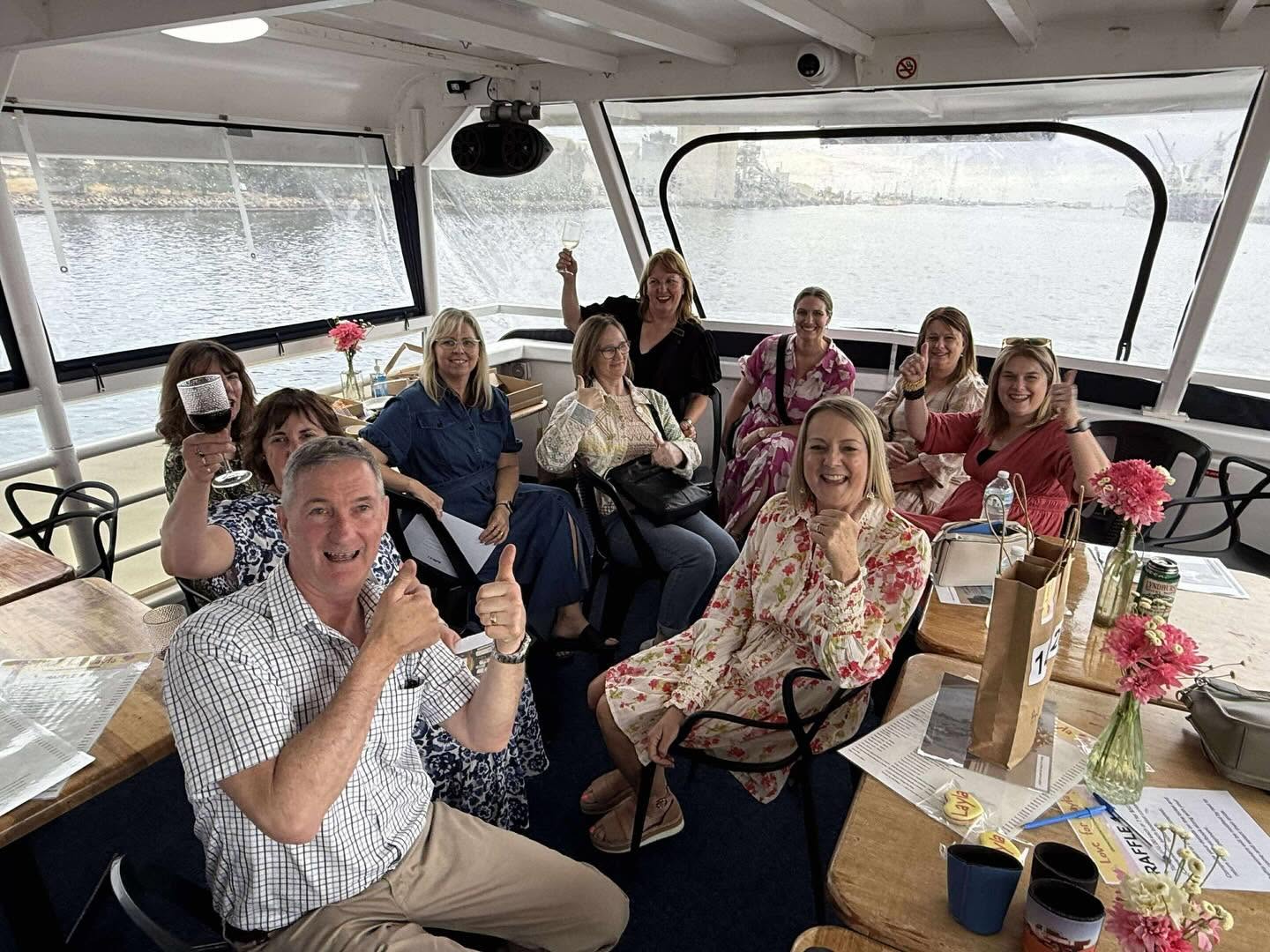Group celebration aboard Port River Cruises